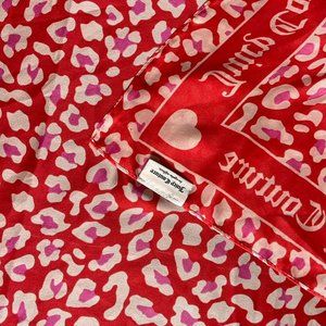 Square silk juicy couture cheetah scarf